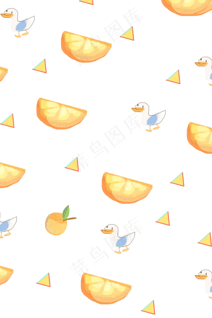 手绘橘子水果底纹(3543X5315(DPI:300))psd模版下载