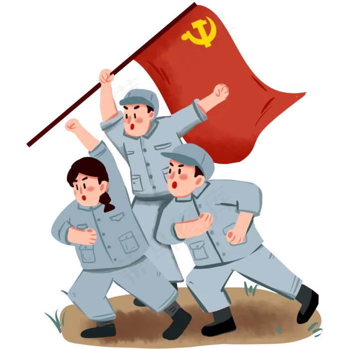 七一建党节建军节革命人物免抠PNG