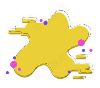 不规则几何圆形图形促销标签