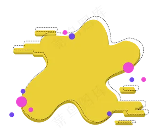 不规则几何圆形图形促销标签