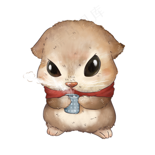 卡通冬天动物老鼠,免抠元素