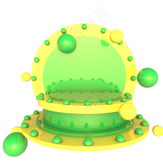 端午节绿色C4D展台