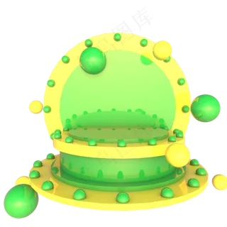 端午节绿色C4D展台