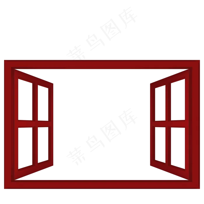 红色的窗户免抠图(2000X2000(DPI:300))psd模版下载
