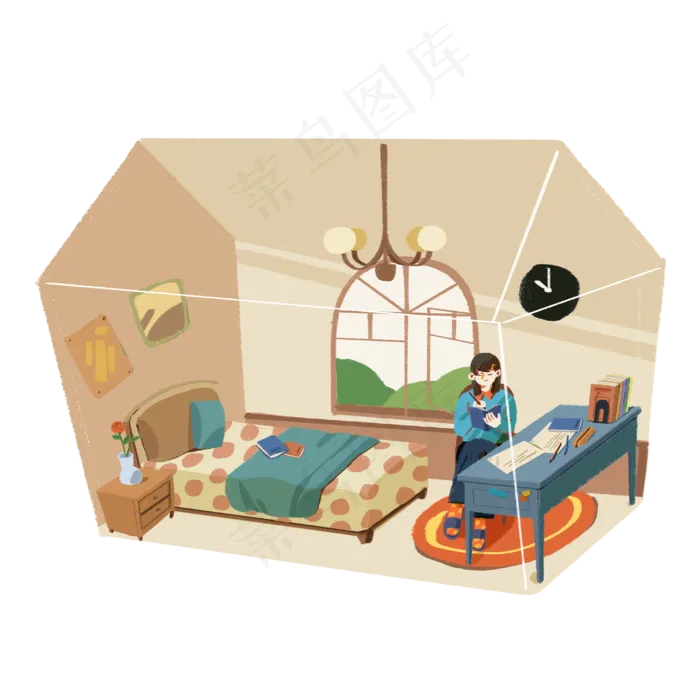 高考加油温书做题努力PNG(3000X3000(DPI:300))psd模版下载