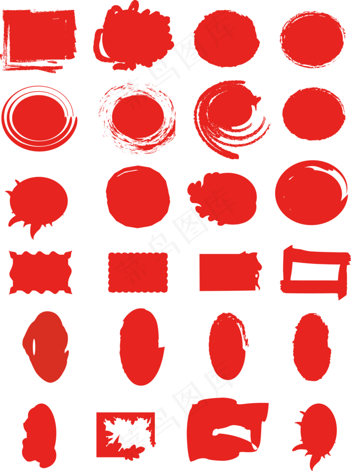 各种古印章矢量图(2000X2000(DPI:300))ai矢量模版下载