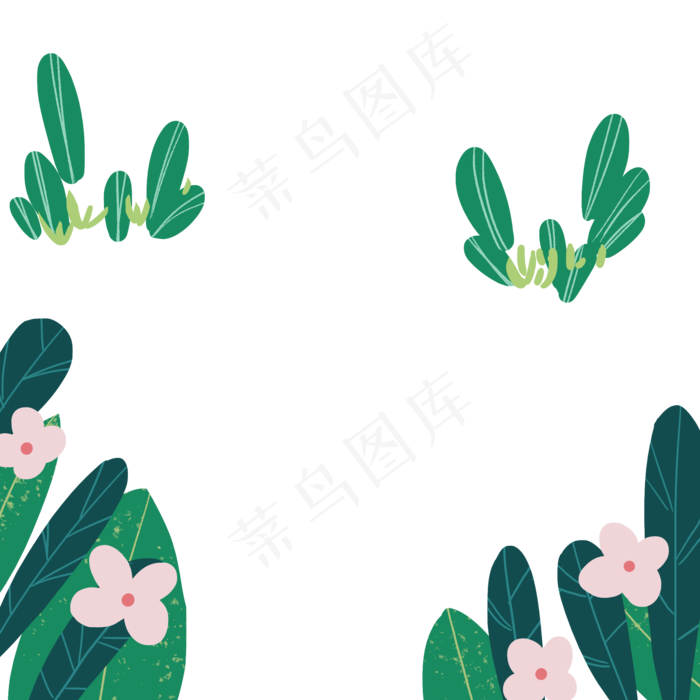 绿色植物叶子元素