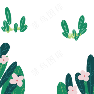 绿色植物叶子元素