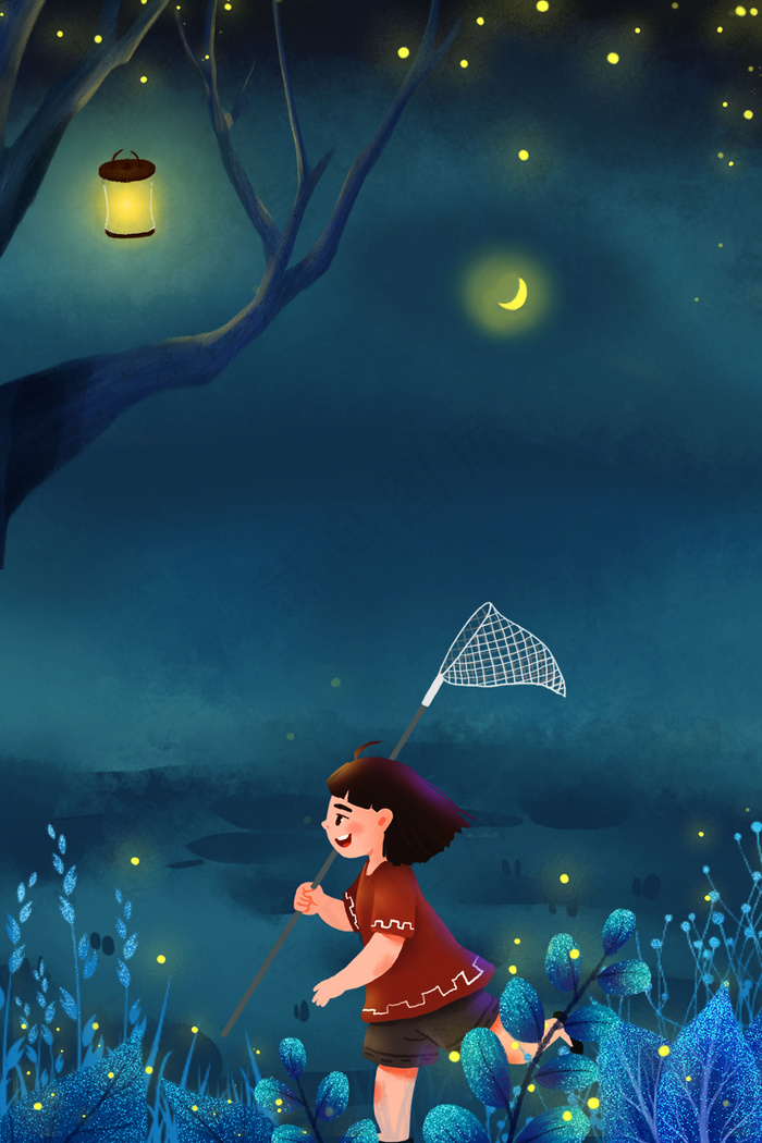 唯美二十四节气大暑海报