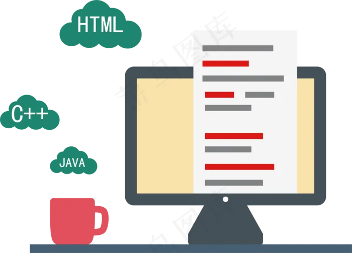 网站建设编码语言,免抠元素(3949*2836px 300 dpi )ai矢量模版下载