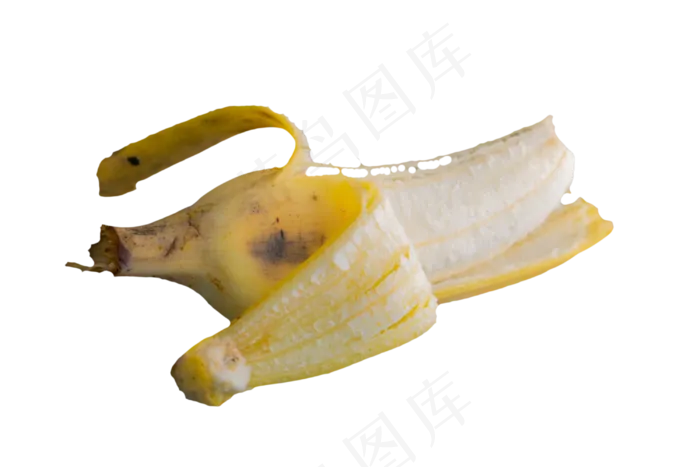 成熟剥皮香蕉水果(3000*2000px 300 dpi )