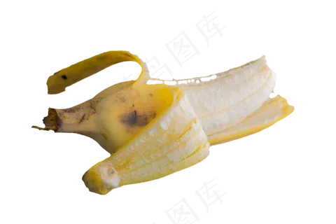 成熟剥皮香蕉水果