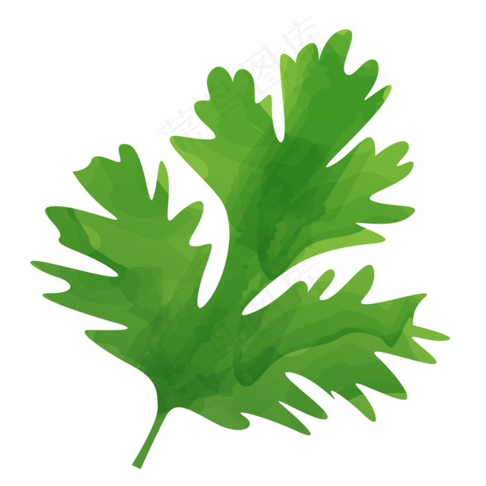 卡通树叶绿色叶子免抠图