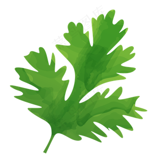 卡通树叶绿色叶子免抠图