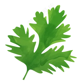 卡通树叶绿色叶子免抠图