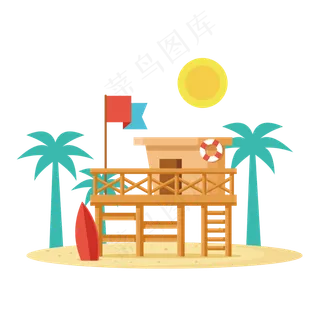 夏季夏天暑假海边沙滩