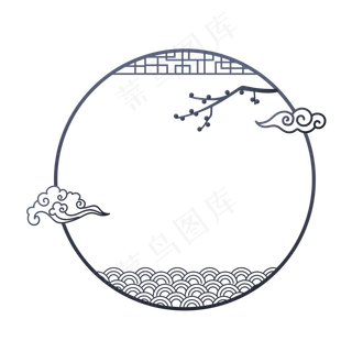 深灰色后现代边框