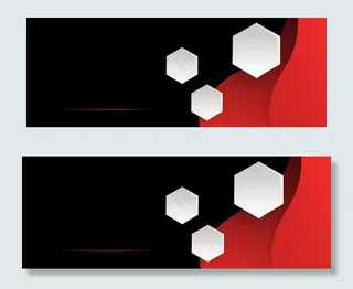 黑红商务科技色块样式双十二购物狂欢