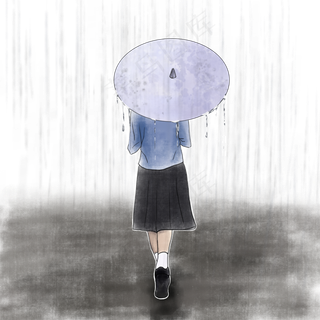 古风清明节雨纷纷,免抠元素