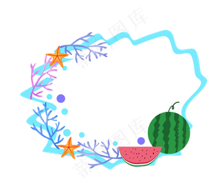 水果西瓜边框