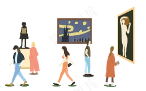 艺术品美术馆展览艺术品博物馆,免抠元素