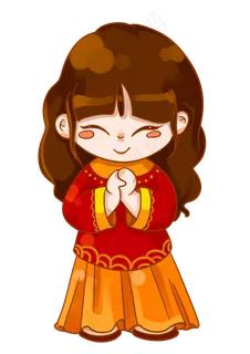新年跨年小女孩拜年PNG素材,免抠元素 新年跨年小女孩拜年PNG素材,免抠元素