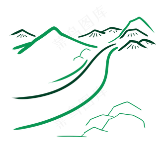 手绘简笔山水画 手绘简笔山水画