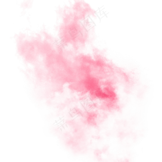 粉红色云烟,免抠元素