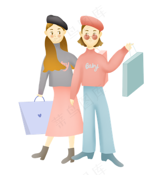 女神节女生节购物的女生315消费者,免抠元素