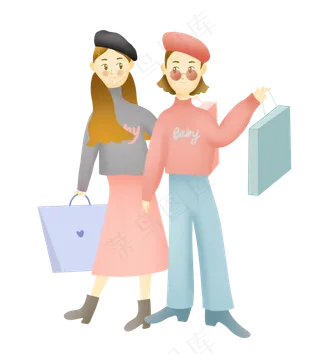 女神节女生节购物的女生315消费者,免抠元素