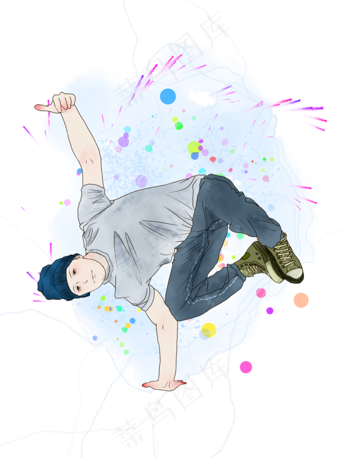 街舞少年潮牌青春街头运动,免抠元素(3000X4000(DPI:300))psd模版下载
