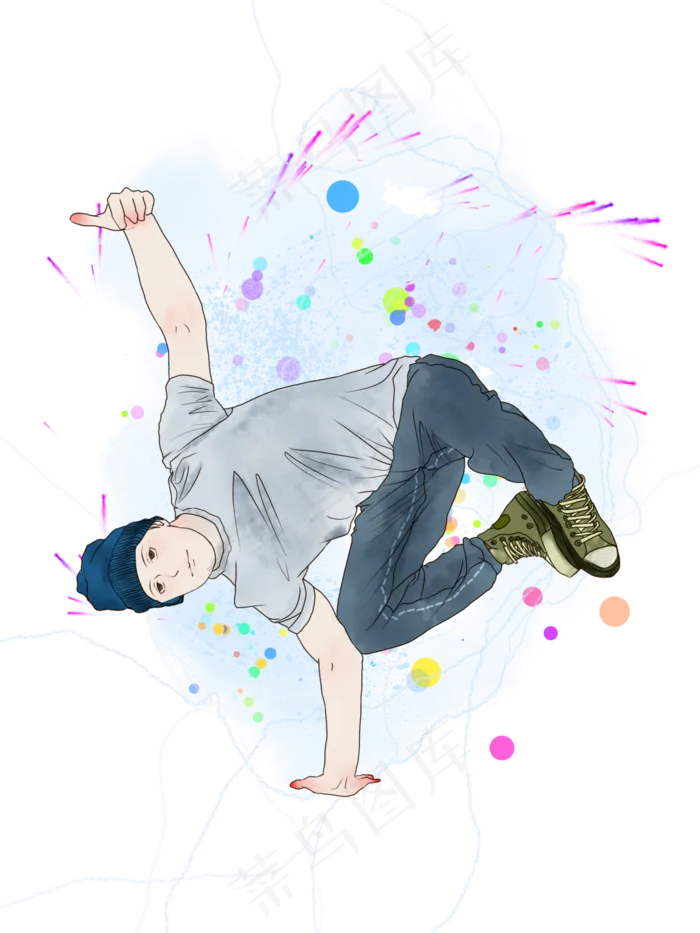 街舞少年潮牌青春街头运动,免抠元素(3000X4000(DPI:300))psd模版下载