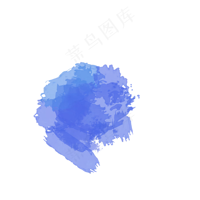 蓝色矢量水墨喷彩图(2000*2000px 72 dpi )