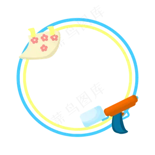 蓝色儿童节边框