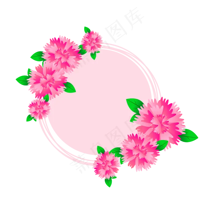 花装饰图案小粉花(4167*4167px 300 dpi )ai矢量模版下载
