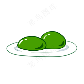 清明节两只美味的青团