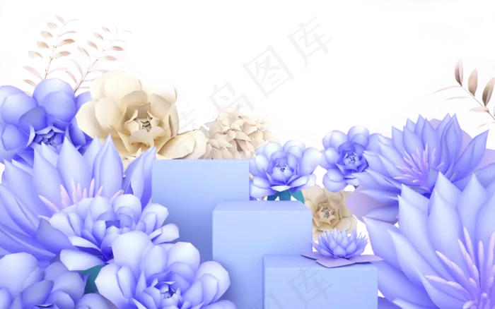蓝紫色花卉(1920X1200(DPI:72))psd模版下载