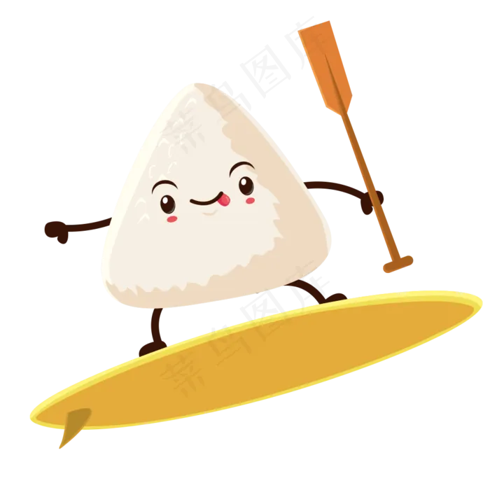 中华传统美食之可爱卡通粽子ai矢量模版下载