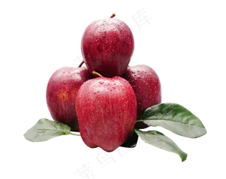 重叠的红苹果,免抠元素