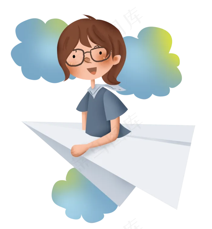 天空上的纸飞机和儿童(2000X2158(DPI:299))psd模版下载