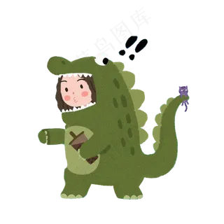 儿童节恐龙布偶装素材