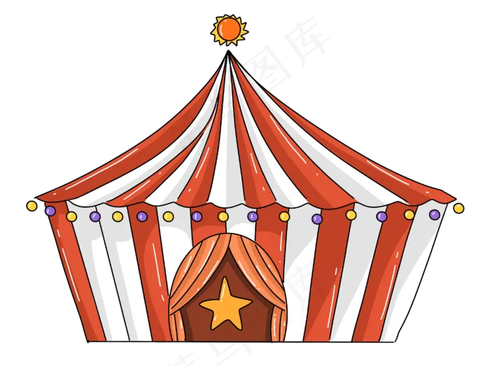 卡通彩色愚人节舞台,免抠元素