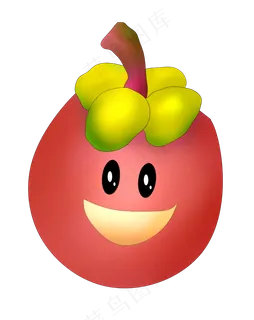 装饰苹果笑脸插图