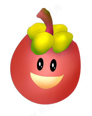 装饰苹果笑脸插图