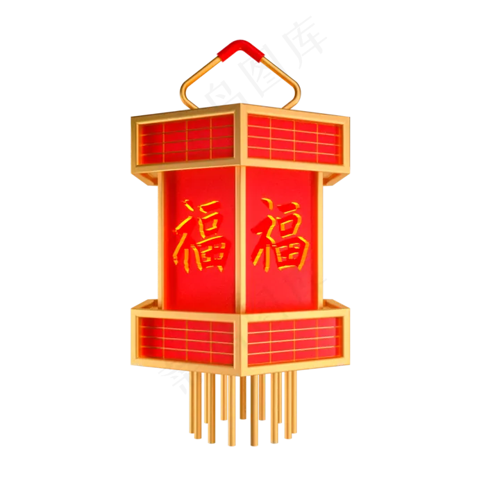 中国风仿真灯笼,免抠元素(2000X2000(DPI:300))psd模版下载