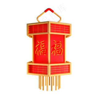 中国风仿真灯笼,免抠元素