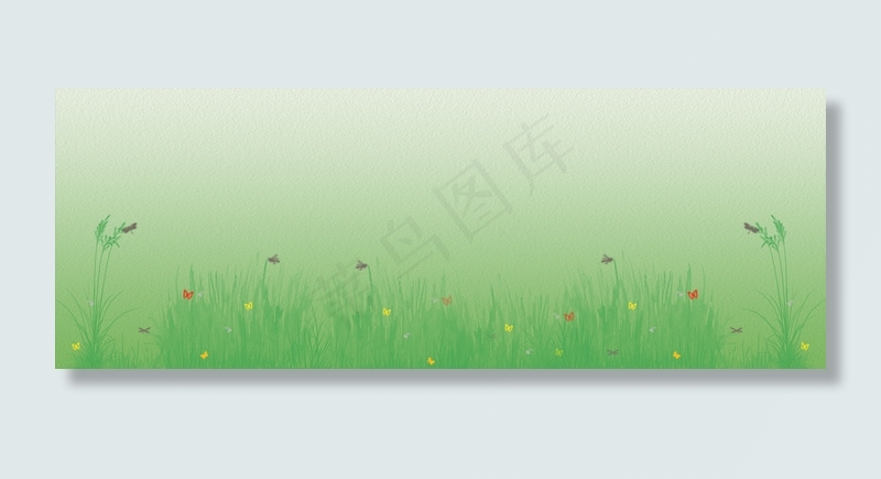 清新春意手绘小草背景