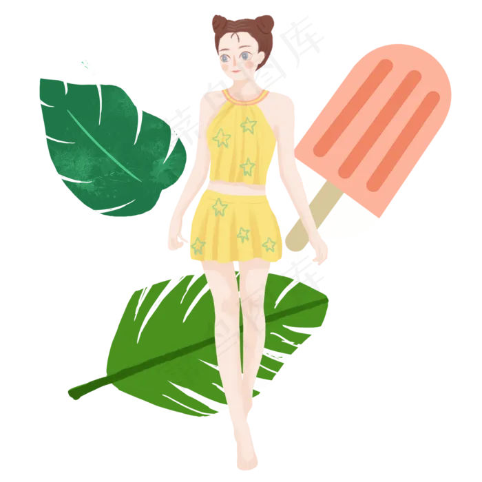 立夏雪糕小吃(2000X2000(DPI:300))psd模版下载