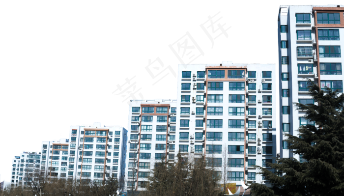 建筑小区住宅区公寓楼,免抠元素(4500X2563(DPI:300))psd模版下载