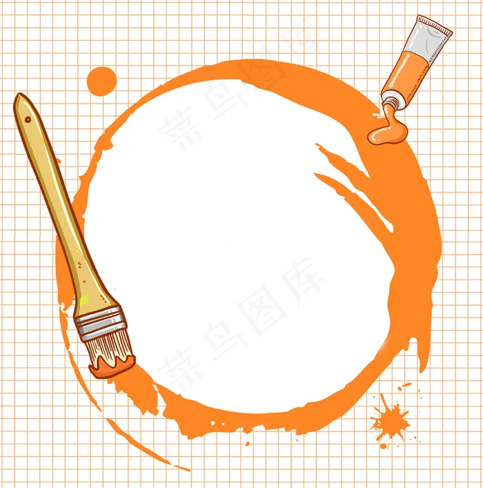 绘画培训班边框8(2288X2310(DPI:300))psd模版下载
